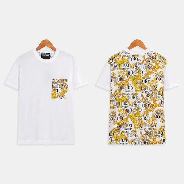 Áo Phông Versace Jeans Couture Logo Baroque T-Shirt 74GAH6R0JS161G03 Màu Trắng Size XS - Thời trang - Vua Hàng Hiệu
