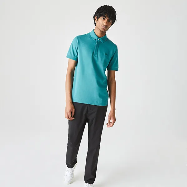 Áo Polo Nam Lacoste Men's Smart Paris Stretch Cotton Piqué Shirt PH5522F5T Màu Xanh Mòng Két Size 2 - Thời trang - Vua Hàng Hiệu