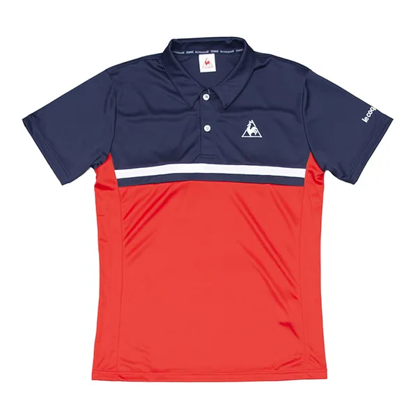 Áo Polo Nam Le Coq Sportif Short Sleeve Shirt QTUPJA70 Màu Navy/Đỏ