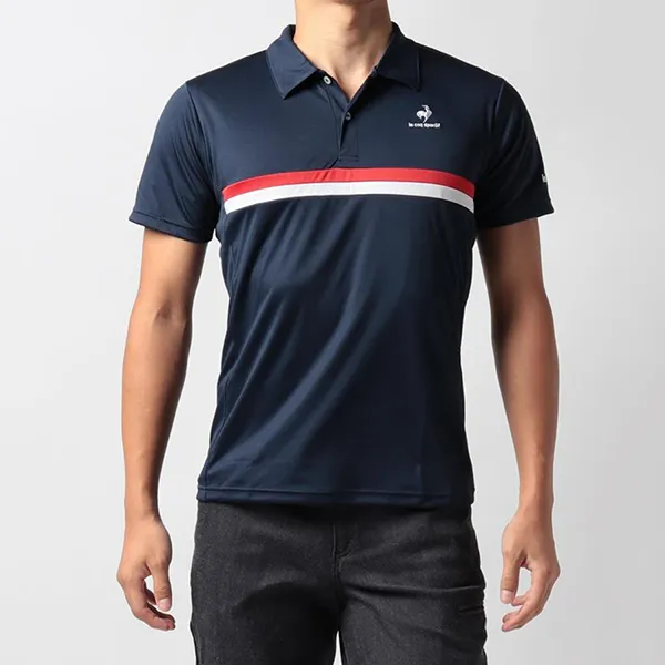 Áo Polo Nam Le Coq Sportif Short Sleeve Shirt QTUPJA70 Màu Xanh Navy