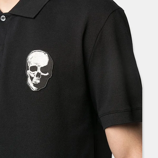 Áo Polo Nam Alexander Mcqueen 650418QQX331000 Màu Đen Size S