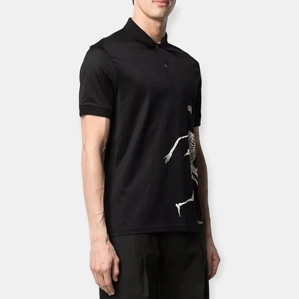 Áo Polo Nam Alexander Mcqueen 662555QRZ800901 Màu Đen Size M
