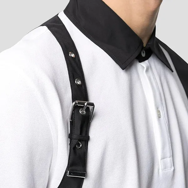 Áo Polo Nam Alexander McQueen White With Strap 626802 QRX33 9000 Màu Trắng - Thời trang - Vua Hàng Hiệu