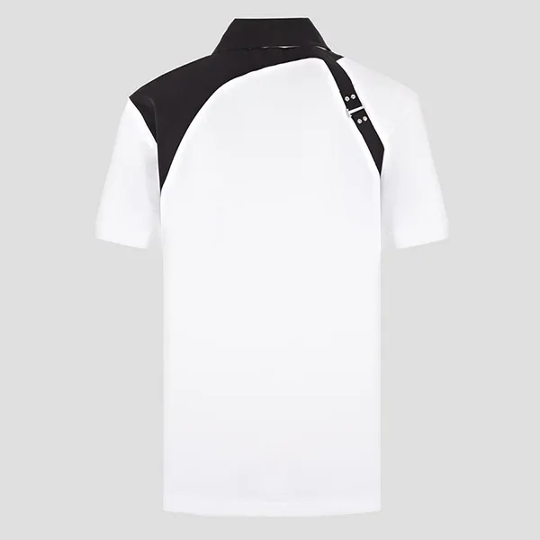 Áo Polo Nam Alexander McQueen White With Strap 626802 QRX33 9000 Màu Trắng - Thời trang - Vua Hàng Hiệu