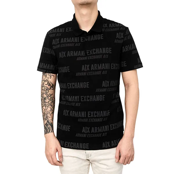 Áo Polo Nam Armani Exchange 3KZFAE-ZJ7YZDBLACK Màu Đen Size S