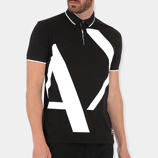 Áo Polo Nam Armani Exchange 3RZFBFZJH4Z1200 Màu Đen Trắng Size S