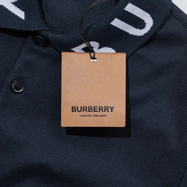 Áo Polo Nam Burberry Logo 80172001005 Màu Xanh Navy Size XS