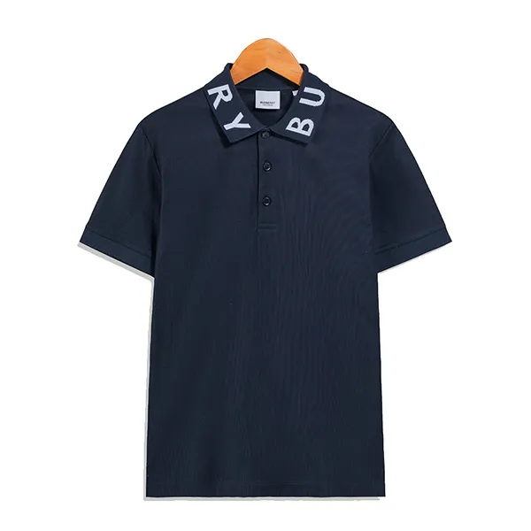 Áo Polo Nam Burberry Logo 80172001005 Màu Xanh Navy Size XS