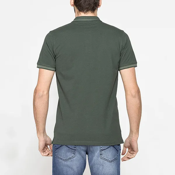 Áo Polo Nam Carrera Jeans Piquet Polo Shirt 8190075A_799 Màu Xanh Lá Đậm Size L