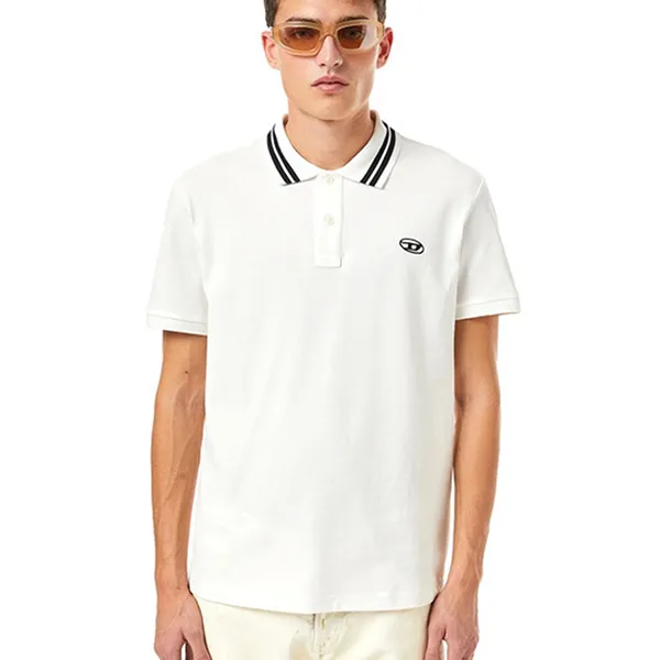 Áo Polo Nam Diesel T-Vaida Regular Fit Màu Trắng