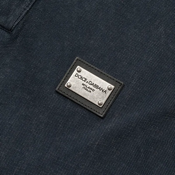 Áo Polo Nam Dolce & Gabbana D&G G8QO4TG7I7PS9001 Màu Xanh Xám Size 46