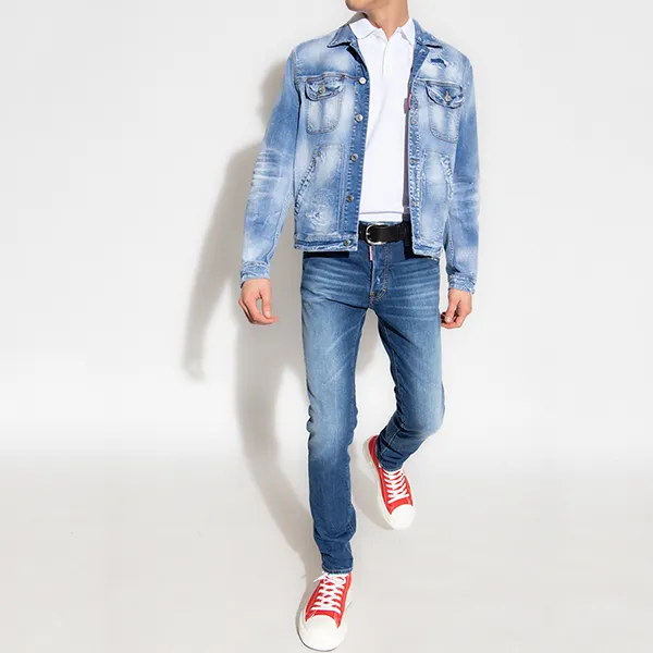 Áo Polo Nam Dsquared2 White With Red Logo Printed S74GL0073 S22743 100 Màu Trắng - Thời trang - Vua Hàng Hiệu