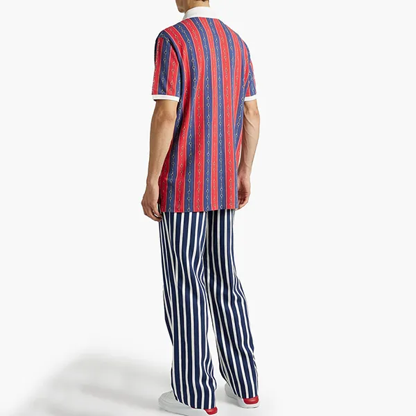 Áo Polo Nam Gucci Horsebit Stripe Polo Màu Đỏ Size XS