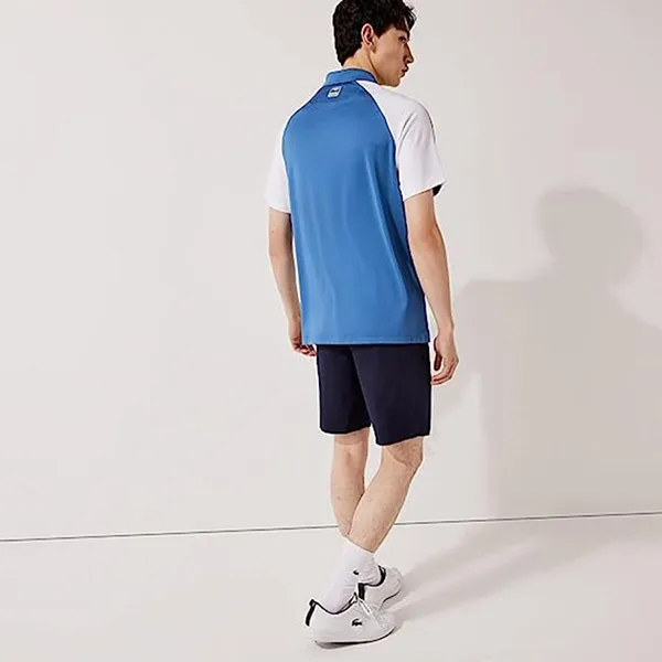 Áo Polo Nam Lacoste Colourblock Zip Neck Shirt DH0852BF1 Màu Xanh Biển Size 4