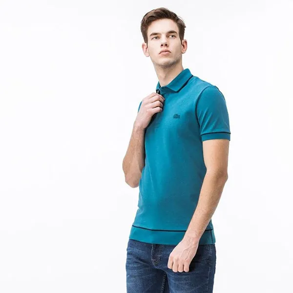 Áo Polo Nam Lacoste Men Regular Fit Blue PH4275AE8 Màu Xanh Ngọc Lam Size 2