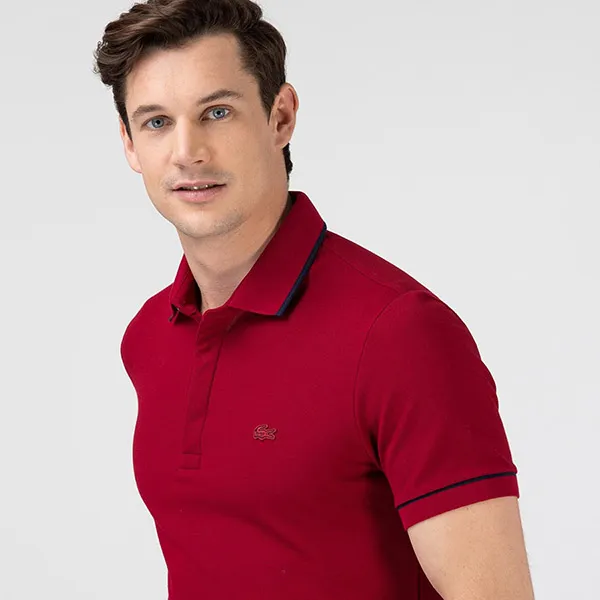 Áo Polo Nam Lacoste Men Regular Fit Claret Red PH4275476 Màu Đỏ Size 3