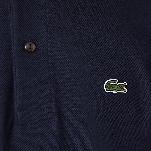Áo Polo Nam Lacoste Men’s Classic Fit Striped Accents Cotton Piqué PH2384525 Màu Xanh Đen Size 6
