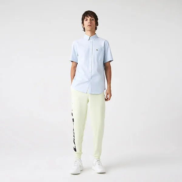 Áo Polo Nam Lacoste Men’s Lacoste Regular Fit Cotton Shirt CH0219HBP Màu Xanh Da Trời Size 38
