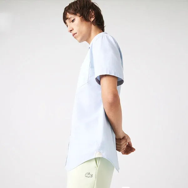 Áo Polo Nam Lacoste Men’s Lacoste Regular Fit Cotton Shirt CH0219HBP Màu Xanh Da Trời Size 38