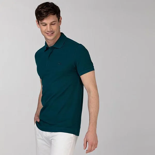 Áo Polo Nam Lacoste Men's Paris Regular Fit Stretch Cotton Piqué PH55222S9 Màu Xanh Mòng Két Size 4 - Thời trang - Vua Hàng Hiệu