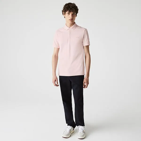 Áo Polo Nam Lacoste Men's Paris Regular Fit Stretch Cotton Piqué PH5522ADY Màu Hồng Phấn Size 3 - Thời trang - Vua Hàng Hiệu