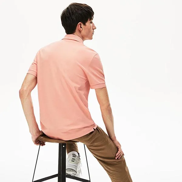 Áo Polo Nam Lacoste Men's Paris Shirt Regular Fit Stretch Cotton Piqué PH55225MM Màu Hồng Size 2