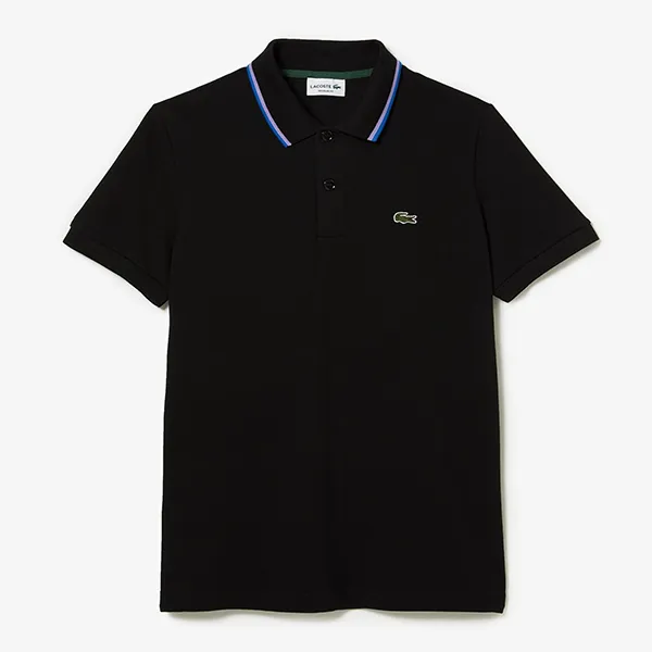 Áo Polo Nam Lacoste Men's Regular Fit Striped Collar Cotton Petit Pique Polo PH9531031 Màu Đen Size 4 - Thời trang - Vua Hàng Hiệu