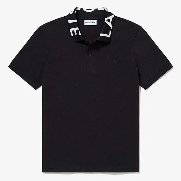 Áo Polo Nam Lacoste Lettered Neck Light Polo Shirt PH7647 Màu Đen Size 2
