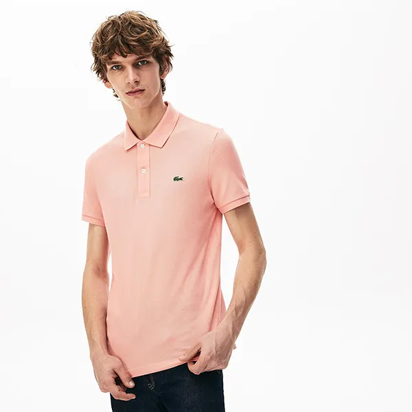 Áo Polo Nam Lacoste Men's Slim Fit İn Petit Piqué PH40125MM Màu Hồng Size 2