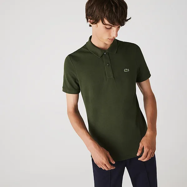 Áo Polo Nam Lacoste Slim Fit In Petit Piqué PH4012 S7T Màu Xanh Rêu Size 2 - Thời trang - Vua Hàng Hiệu