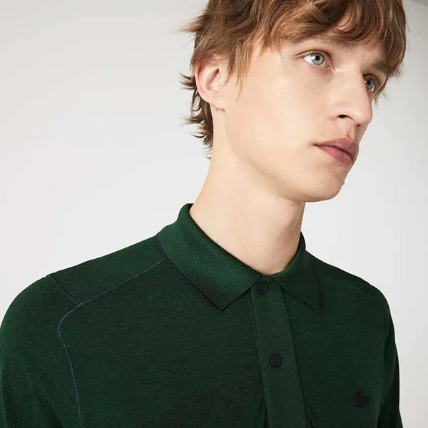 Áo Polo Nam Lacoste Men’s Slim Fit Tone-On-Tone Oversized Crocodile Jacquard Shirt PH4084Y85 Màu Xanh Lá Size 4 - Thời trang - Vua Hàng Hiệu