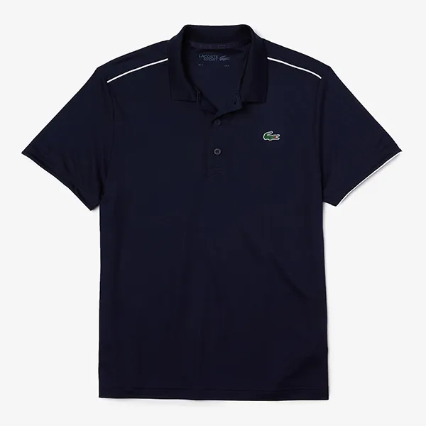 Áo Polo Nam Lacoste Men's Regular Fit Sports Polo In Piqué DH2094525 Màu Xanh Đen Size 5