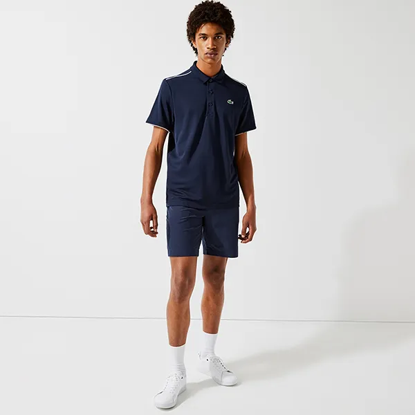 Áo Polo Nam Lacoste Men's Regular Fit Sports Polo In Piqué DH2094525 Màu Xanh Đen Size 5