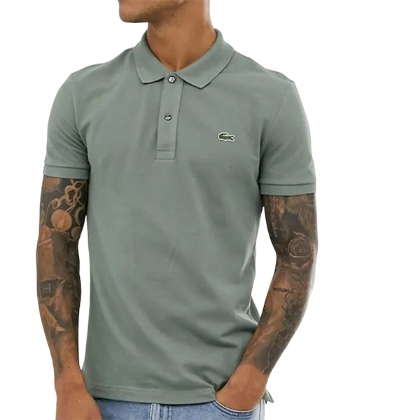 Áo Polo Nam Lacoste Petit Piqué Green PH4012FKM Màu Xanh Rêu Nhạt Size 3