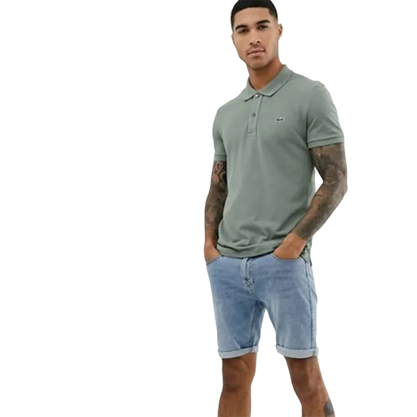 Áo Polo Nam Lacoste Petit Piqué Green PH4012FKM Màu Xanh Rêu Nhạt Size 3