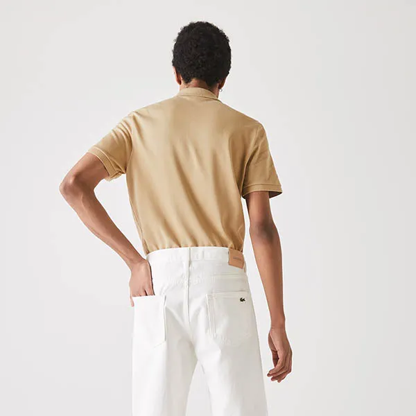 Áo Polo Nam Lacoste Slim Fit Shirt Beige PH401202S Màu Be Size 6