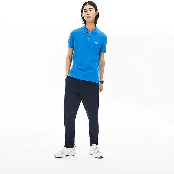 Áo Polo Nam Lacoste Slim Fit T Shirt Erkek PH4012L61 Saks Màu Xanh Biển Size 3