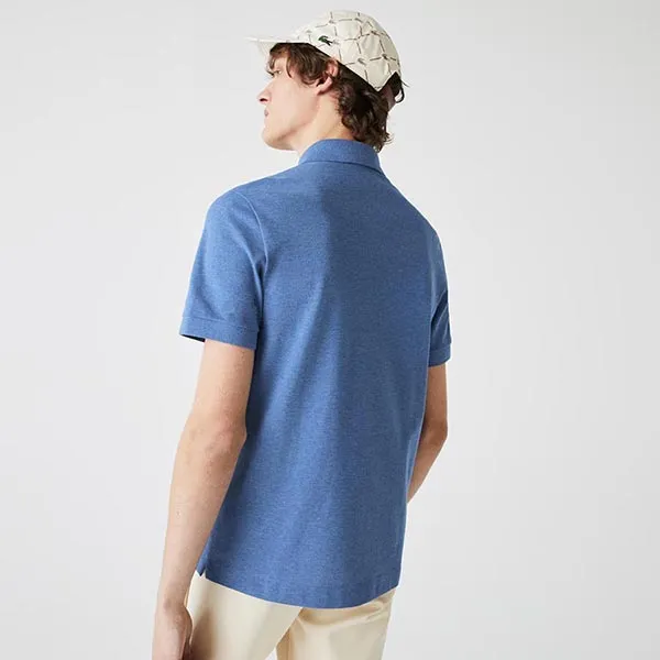 Áo Polo Nam Lacoste Smart Paris Stretch Cotton Piqué Shirt PH55224JM Màu Xanh Biển Size 4 - Thời trang - Vua Hàng Hiệu