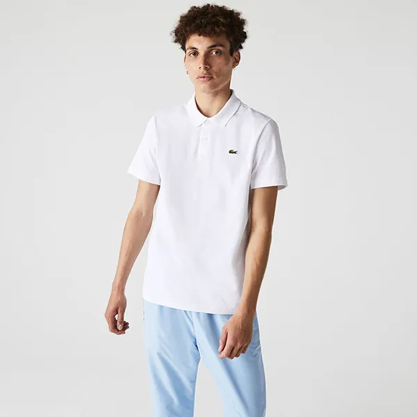 Áo Polo Nam Lacoste Sport Cotton Blend Ottoman DH2881800 Màu Trắng Size 5
