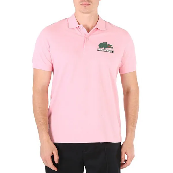 Áo Polo Nam Lacoste X Minecraft Classic Fit Cotton Shirt PH5026 7SY Màu Hồng Size M - Thời trang - Vua Hàng Hiệu
