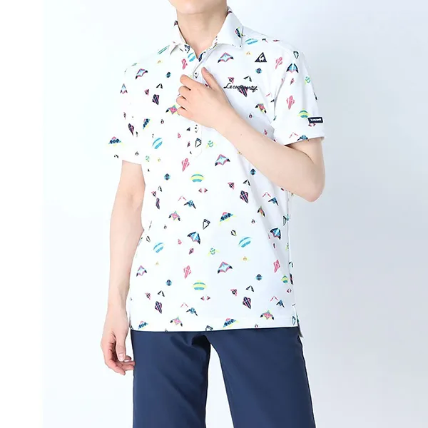 Áo Polo Nam Le Coq Sportif Golf Men's Aero Lead Shirt QGMRJA23 Màu Trắng