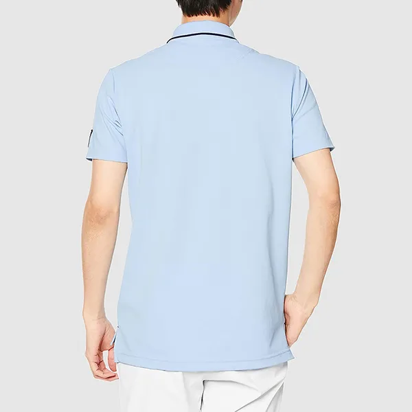Áo Polo Nam Le Coq Sportif Golf Men's Short Sleeve Shirt QGMVJA03 Màu Xanh Blue - Thời trang - Vua Hàng Hiệu