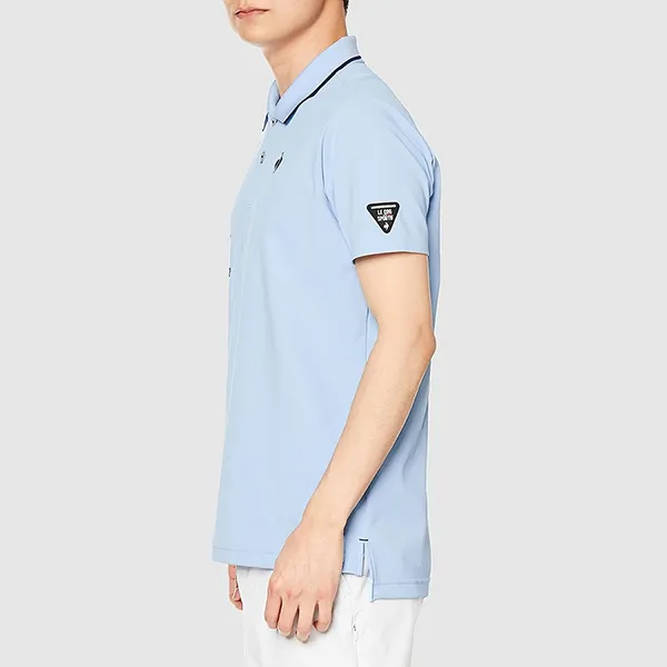 Áo Polo Nam Le Coq Sportif Golf Men's Short Sleeve Shirt QGMVJA03 Màu Xanh Blue - Thời trang - Vua Hàng Hiệu