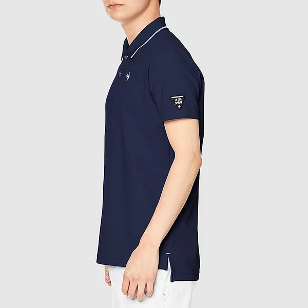Áo Polo Nam Le Coq Sportif Golf Men's Short Sleeve Shirt QGMVJA03 Màu Xanh Navy