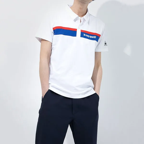 Áo Polo Nam Le Coq Sportif Hansode Polo Shirt QMMRJA40 Màu Trắng