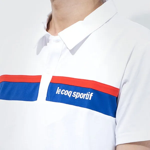 Áo Polo Nam Le Coq Sportif Hansode Polo Shirt QMMRJA40 Màu Trắng