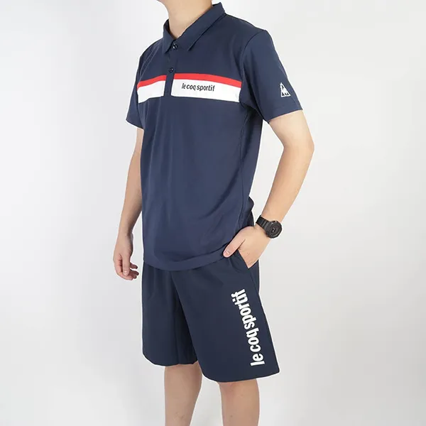 Áo Polo Nam Le Coq Sportif Hansode Polo Shirt QMMRJA40 Màu Xanh Navy