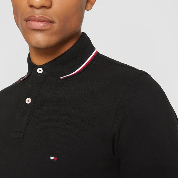 Áo Polo Nam Tommy Hilfiger Black Core Tommy Tipped Slim Màu Đen Size S
