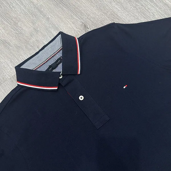Áo Polo Nam Tommy Hilfiger Premium Pique Slim Fit 6800414364 Màu Xanh Navy Size L
