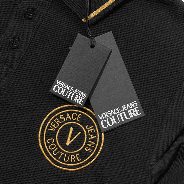 Áo Polo Nam Versace 74GAGT06CJ01TG89 Màu Đen Logo Ngực Size M - Thời trang - Vua Hàng Hiệu